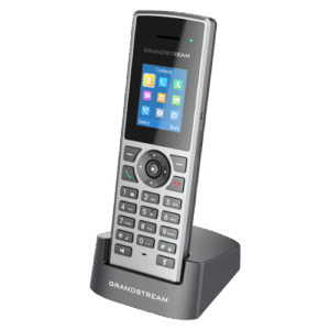 Grandstream DP722, Wireless DECT Phone, 5 Phones per BS, Colour Display, With cgarger and Power Supply
