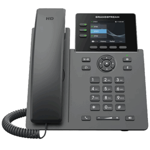 Grandstream GRP2611G, Professional P Phone, 3 SIP accounts, 3 lines, 2x GbE PoE, 320x240 (2.8") color LCD, 12 virtual BLF keys, 5V/0.6A PSU