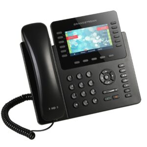 Grandstream GXP2170, 12-line Enterprise HD IP Phone, 480x272 TFT color LCD, 48 virt speed keys, dual GigE with 802.3af PoE, Bluetooth, USB, (with PS)