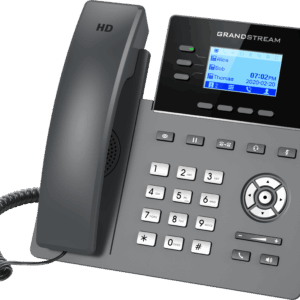 Grandstream GRP2603, Carrier-Grade IP Phones, 3 lines, 6 SIP accounts, Dual 10/100/1000 Mbps Ethernet ports, HD audio (With PSU)