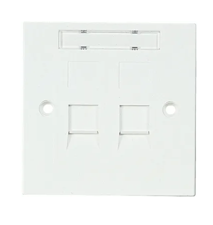 Fixed Wallplate 2xRJ45 568B, STP, PowerCat 5e, White 1 02 2be29b27 3347 11ec 8717 00155d027310