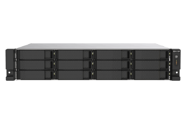 12-bay rackmount NAS, AMD Ryzen V1000 series V1500B 4C/8T 2.2GHz, 8GB DDR4 RAM (2 x UDIMM slots, max. 64GB), 2 x 2.5GbE LAN, optional 10GbE & M.2 NVMe 1 02 97755af1 0cc8 11ed 87c9 00155da1d80e