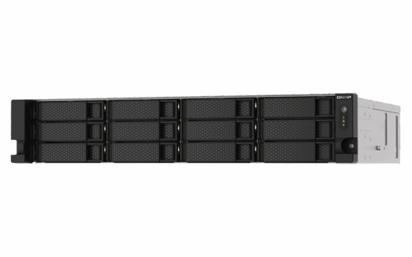 12-bay rackmount NAS, AMD Ryzen V1000 series V1500B 4C/8T 2.2GHz, 8GB DDR4 RAM (2 x UDIMM slots, max. 64GB), 2 x 2.5GbE LAN, optional 10GbE & M.2 NVMe 3 04 97755af1 0cc8 11ed 87c9 00155da1d80e