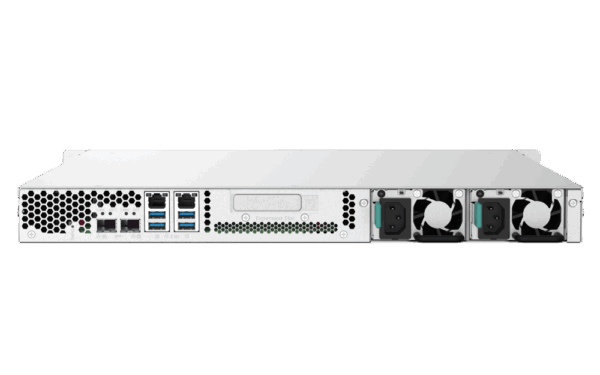 4-Bay AL324 quad-core 1.7 GHz rackmount NAS with 250W redundant PSU, 2GB DDR4 UDIMM RAM (max 16GB), SATA 6Gb/s, 2x 10GbE SFP+ , 2x 2.5GbE, 1x PCIe Gen 3 04 9833ff75 5689 11ed 880e 00155da1d80e