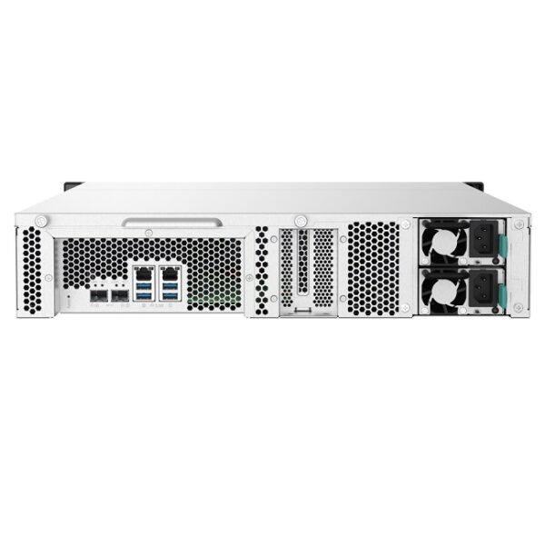 12-Bay AL324 quad-core 1.7 GHz rackmount NAS with 250W redundant PSU, 4GB DDR4 UDIMM RAM (max 16GB), SATA 6Gb/s, 2x 10GbE SFP+, 2x 2.5GbE, 1x PCIe Gen 5 06 e1773836 41fc 11ec 8724 00155d027310