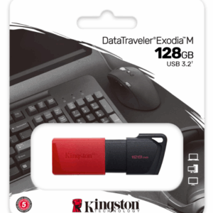 Kingston 128GB USB 3.2 Gen 1 DataTraveler Exodia M (Black + Red) 4 Kingston 128GB USB 3.2 Gen 1 DataTraveler Exodia M (Black + Red) - Image 2