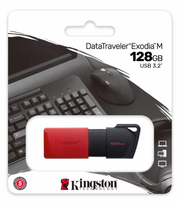 Kingston 128GB USB 3.2 Gen 1 DataTraveler Exodia M (Black + Red) 1 02 59ceebec f79a 11ec 87b8 00155da1d80e