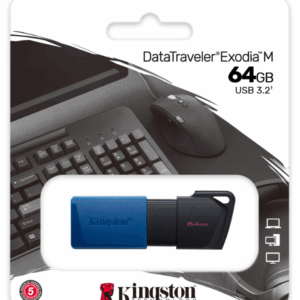Kingston 64GB USB 3.2 Gen 1 DataTraveler Exodia M (Black + Blue) - Image 3