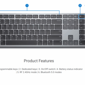Dell Multi-Device Wireless Keyboard - KB700 - Russian (QWERTY) - Image 7