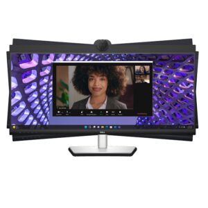 Dell 34" Curved Monitor P3424WEB, IPS WQHD 3440x1440, 3800R, 21:9, 300cd/m, 5ms, HDMI, DP, USB-C PD, 1 x RJ45, 4xUSB, Cam&Mic, Black, 3YrW - Image 5
