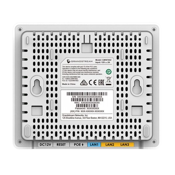 Grandstream GWN7604, Indoor AX3000 Wi-Fi 6 Access Point, 2x2:2 2.4G, 3x3:2 5G, 1x GbE PoE, 2x GbE with PSE, 1x GbE, up to 100m coverage 4 05 79f5239a ee99 11ef 8a49 00155d4b0b03