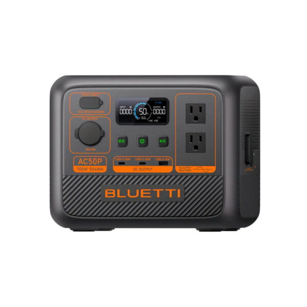 Bluetti AC50P Portable Power Station | 700W 504Wh 1 BLUETTI AC50P Portable Power Station Front side view 1000x1000