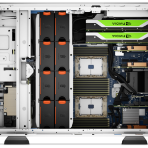 Dell PowerEdge T560/ Chassis with up to 8 x 3.5'' Hot Plug Hard Drives/ 1x Intel Xeon Silver 4510 2.4G, 12C/24T, 16GT/s, 30M Cache, Turbo, HT (150W) DDR5-4400/ 1x 32GB RDIMM, 5600MT/s, Dual Rank/ 1x 480GB SSD SATA Read Intensive 6Gbps 512 2.5in Hot-plug AG Drive,3.5in HYB CARR, 1 DWPD/ PERC H755 Raid Controller, 8GB NV Flash Backed Cache/ Broadcom 5720 Dual Port 1Gb On-Board LOM/ Parallax Security Bezel, Two Layer Door/ iDRAC9, Enterprise 16G/ Riser Config0, No PCIe Riser, 1 CPU/ 2x C13 to C14, PDU Style, 10 AMP, 6.5 Feet (2m), Power Cord/ Dual, Hot-Plug, Power Supply, (1+1) 700W MM HLAC Titanium, Redundant / Trusted Platform Module 2.0 V6/ 3YW NBD - Image 5