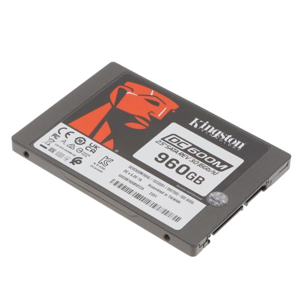 Kingston 3840G DC600M (Mixed-Use) 2.5" Enterprise SATA SSD 3 SEDC600M960GBK