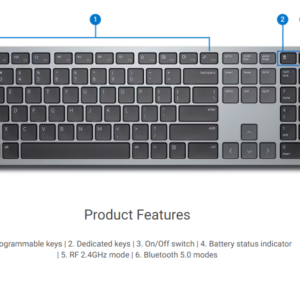 Dell Multi-Device Wireless Keyboard - KB700 - Russian (QWERTY) - Image 7