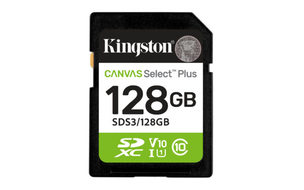 Kingston 128GB SDXC Canvas Select Plus Gen3 150MB 2 sds3 128gb p720 ext 1 i30 mk hbccf459