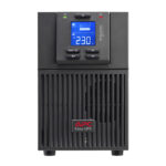APC Easy UPS SRV 2000VA 230V, артикул SRV2KI: официальный фронтальный кадр: дисплей и логотипы