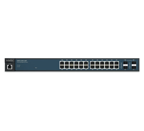EnGenius Networks EWS1200-28TFP 50AP Wireless Management 24-port GbE PoE.at Switch 410W 4SFP L2 19i