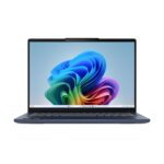 Lenovo IdeaPad Slim 5 14AHP11, артикул 83S30031RK: ноутбук открыт, три четверти, экран включён