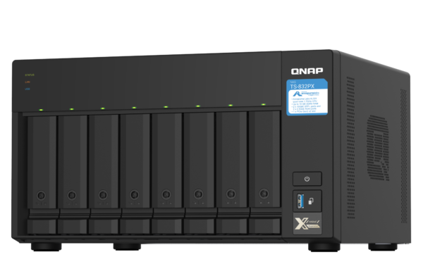 QNAP TS-832PX-4G 8-Bay Annapurna Labs Alpine AL-324 ARMv8 Cortex-A57 quad-core 1.7 GHz processor 8 QNAP TS-832PX-4G 8-Bay Annapurna Labs Alpine AL-324 ARMv8 Cortex-A57 quad-core 1.7 GHz processor