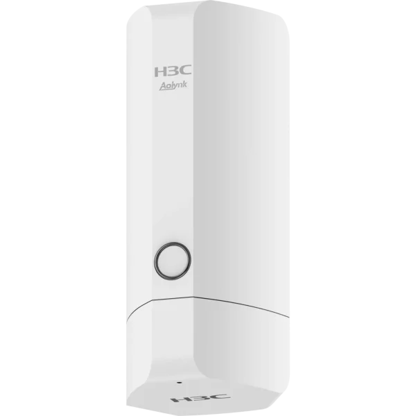 H3C Aolynk UAP632G-AX30, артикул 9801A8R5: уличная точка доступа: вертикальный белый корпус в три четверти, снизу герметичный ввод