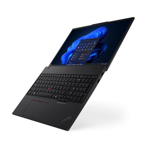 Lenovo ThinkPad T16 Gen 4, артикул 21QE0096GX/GE: открыт, съёмка сверху под углом