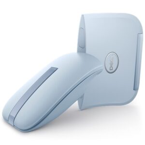 Dell 570-BBFX Bluetooth Travel Mouse MS700 Misty Blue, артикул 570-BBFX: мышь MS700 в цвете Misty Blue, сложенная арка, белый фон
