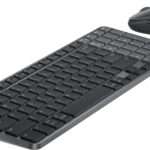 Dell 580-BDSJ Pro 7 Rechargeable Compact Keyboard and Mouse KM746, артикул 580-BDSJ: компактная клавиатура и мышь, три четверти, белый фон