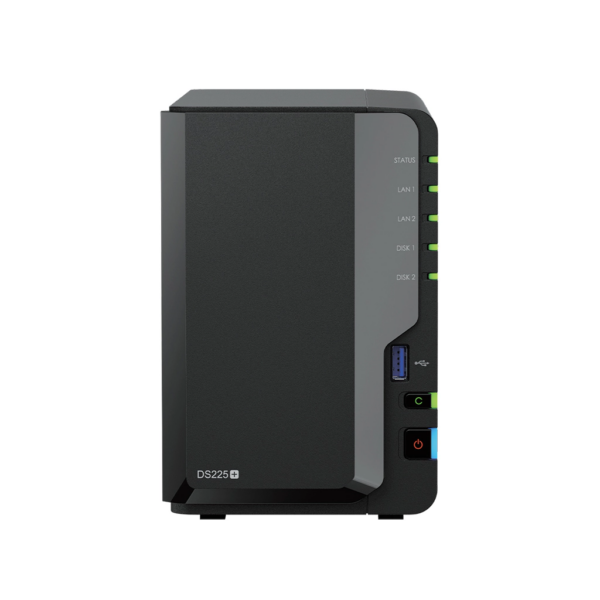 Synology DiskStation DS225+ 2-Bay NAS, Intel Celeron J4125, 2 GB RAM, 2.5GbE (DS225+) Synology DiskStation DS225+ 2-Bay NAS, Intel Celeron J4125, 2 GB RAM, 2.5GbE (DS225+)